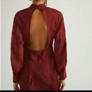 Long sleeve backless dress